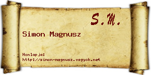 Simon Magnusz névjegykártya